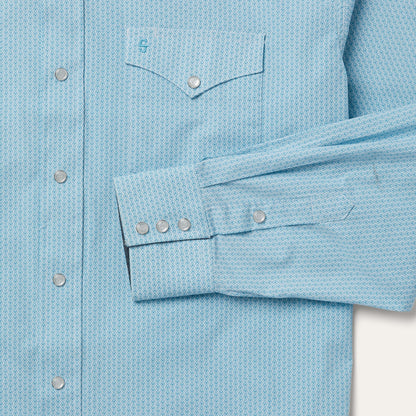 Geo Western Shirt Blue