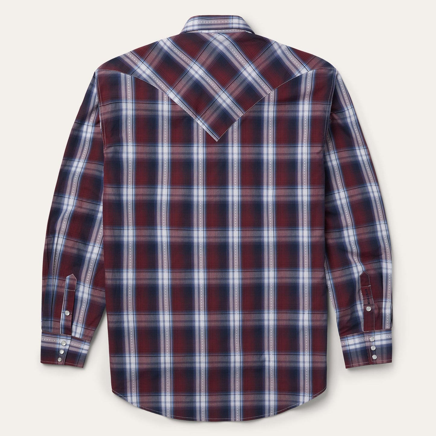 Good Luck Plaid Western Shirt Wine
