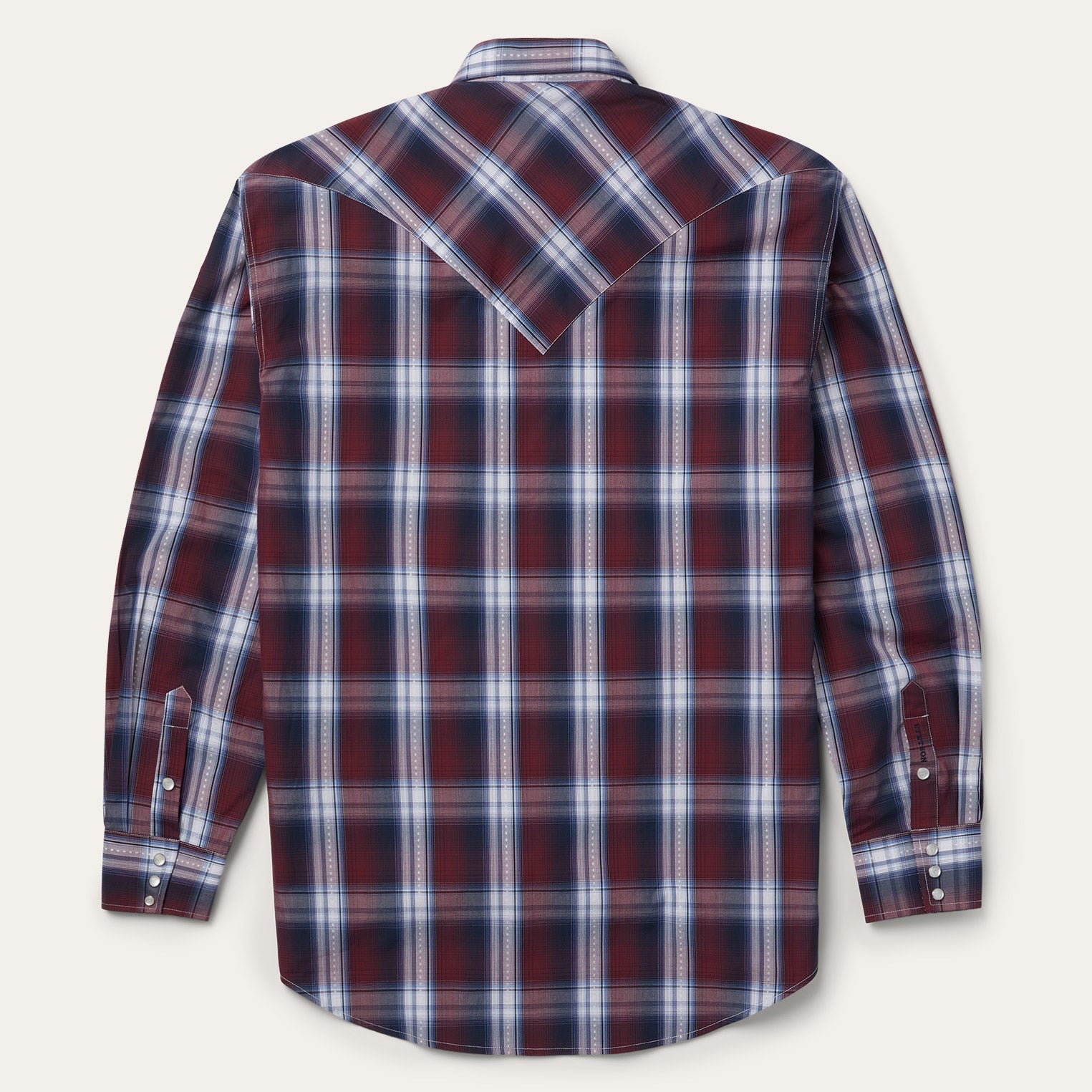 Good Luck Plaid Western Shirt Wine