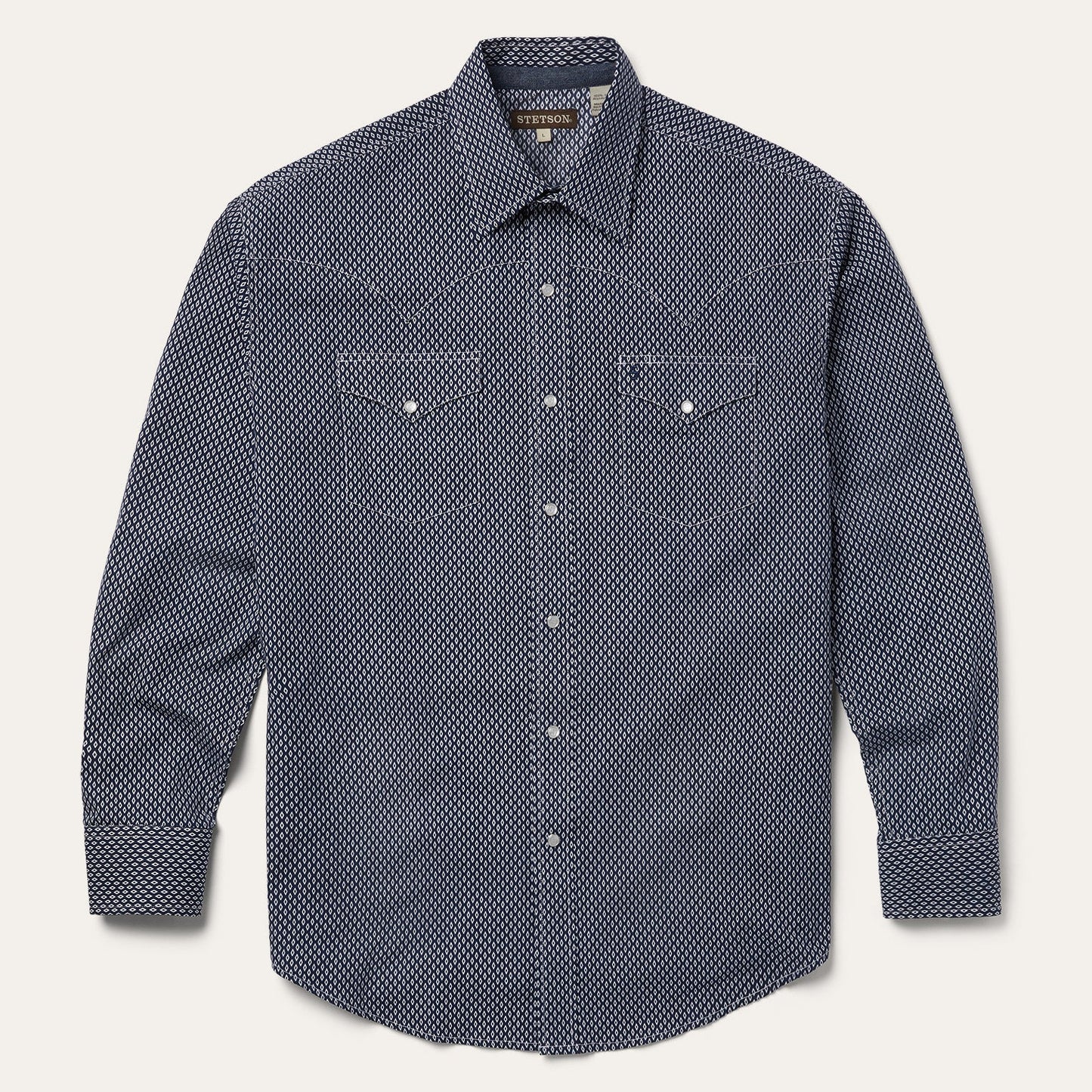 Diamond Geo Western Shirt Blue
