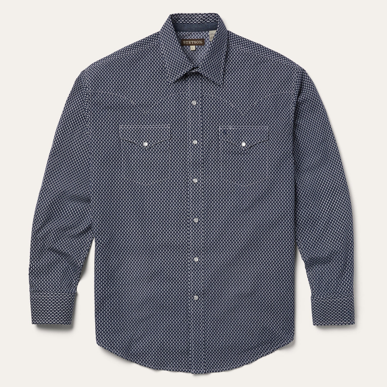 Diamond Geo Western Shirt Blue
