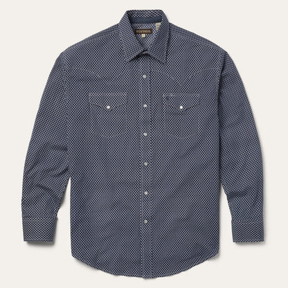 Diamond Geo Western Shirt Blue