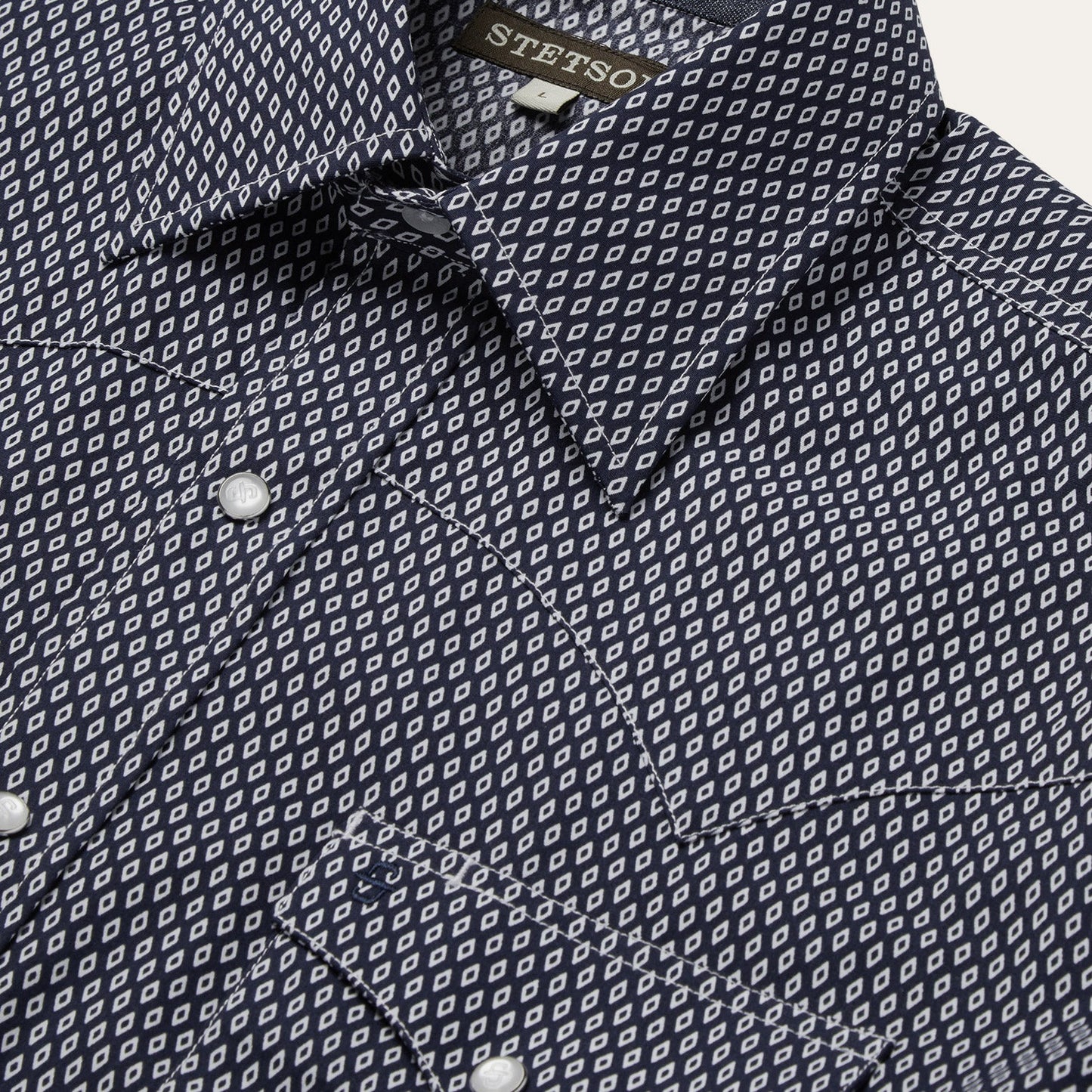 Diamond Geo Western Shirt Blue