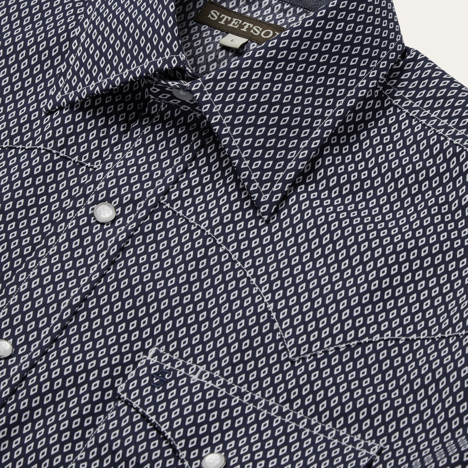 Diamond Geo Western Shirt Blue
