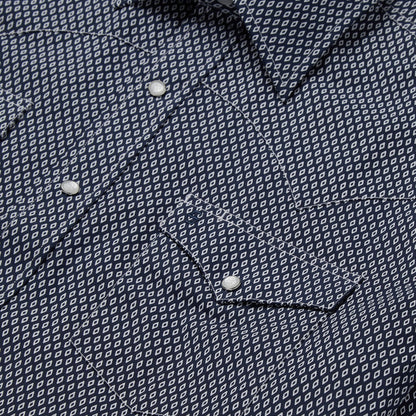 Diamond Geo Western Shirt Blue