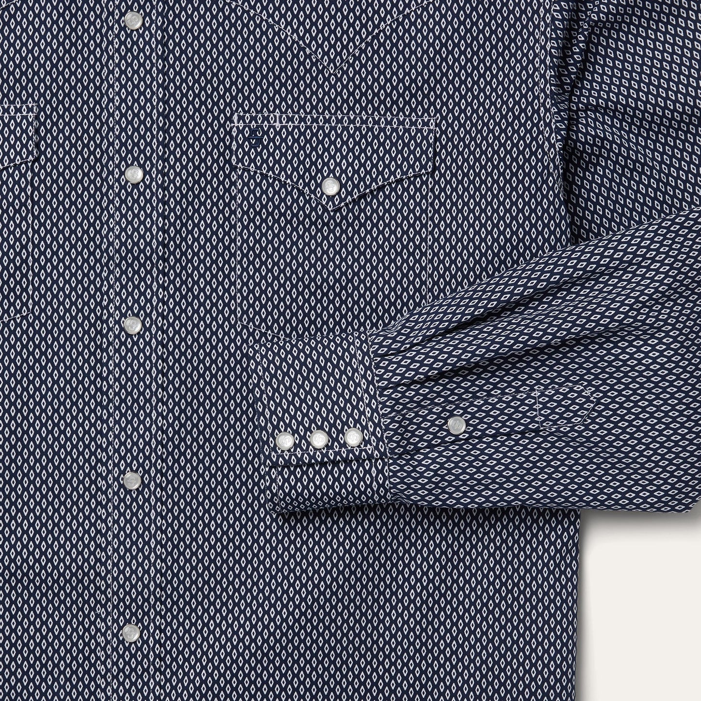 Diamond Geo Western Shirt Blue