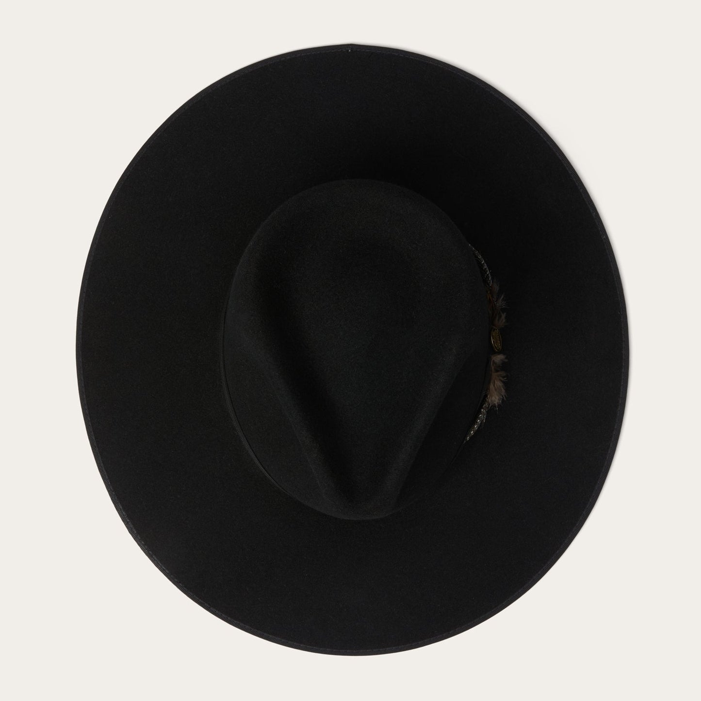 Midtown Wide Flat Brim Hat Black