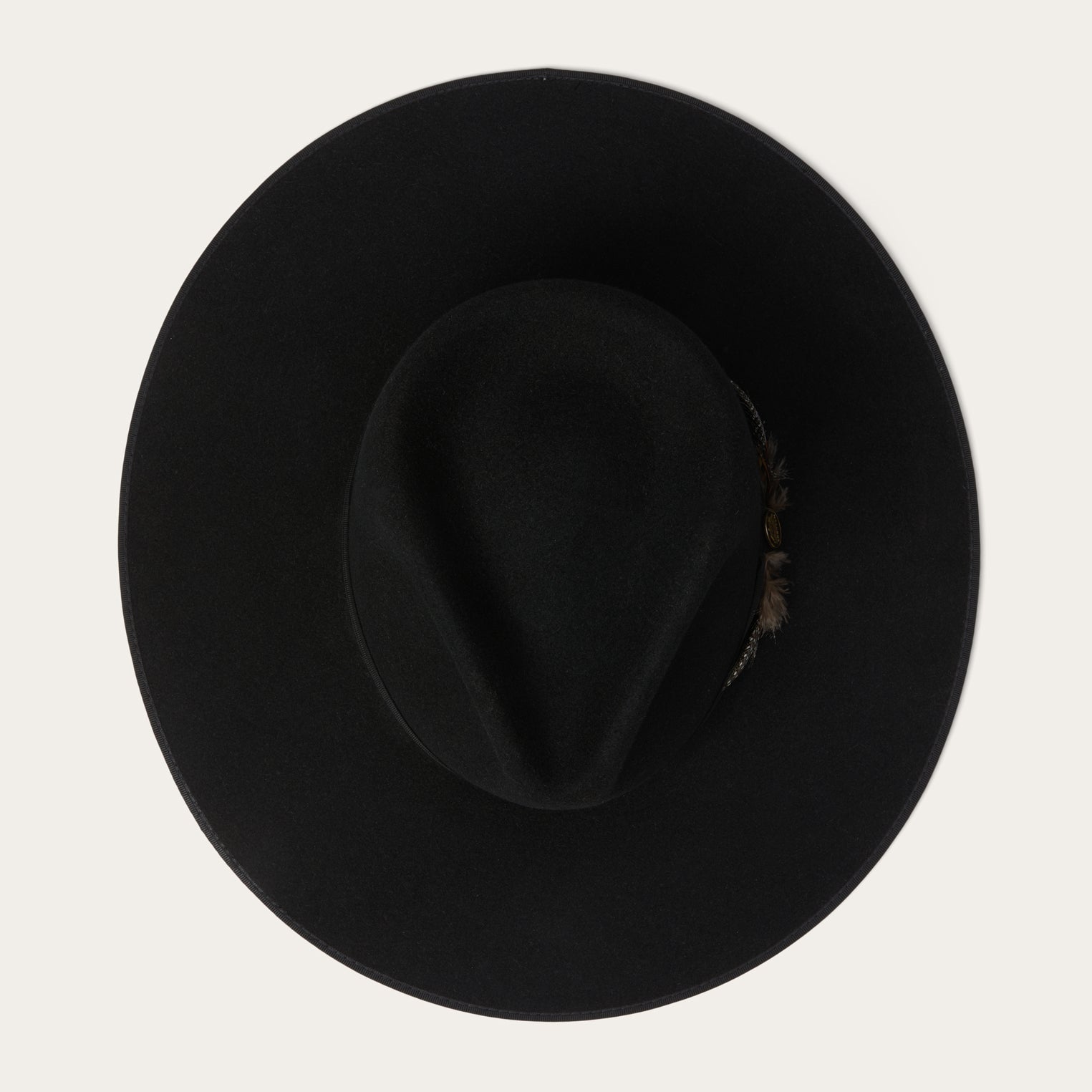 Midtown Wide Flat Brim Hat Black