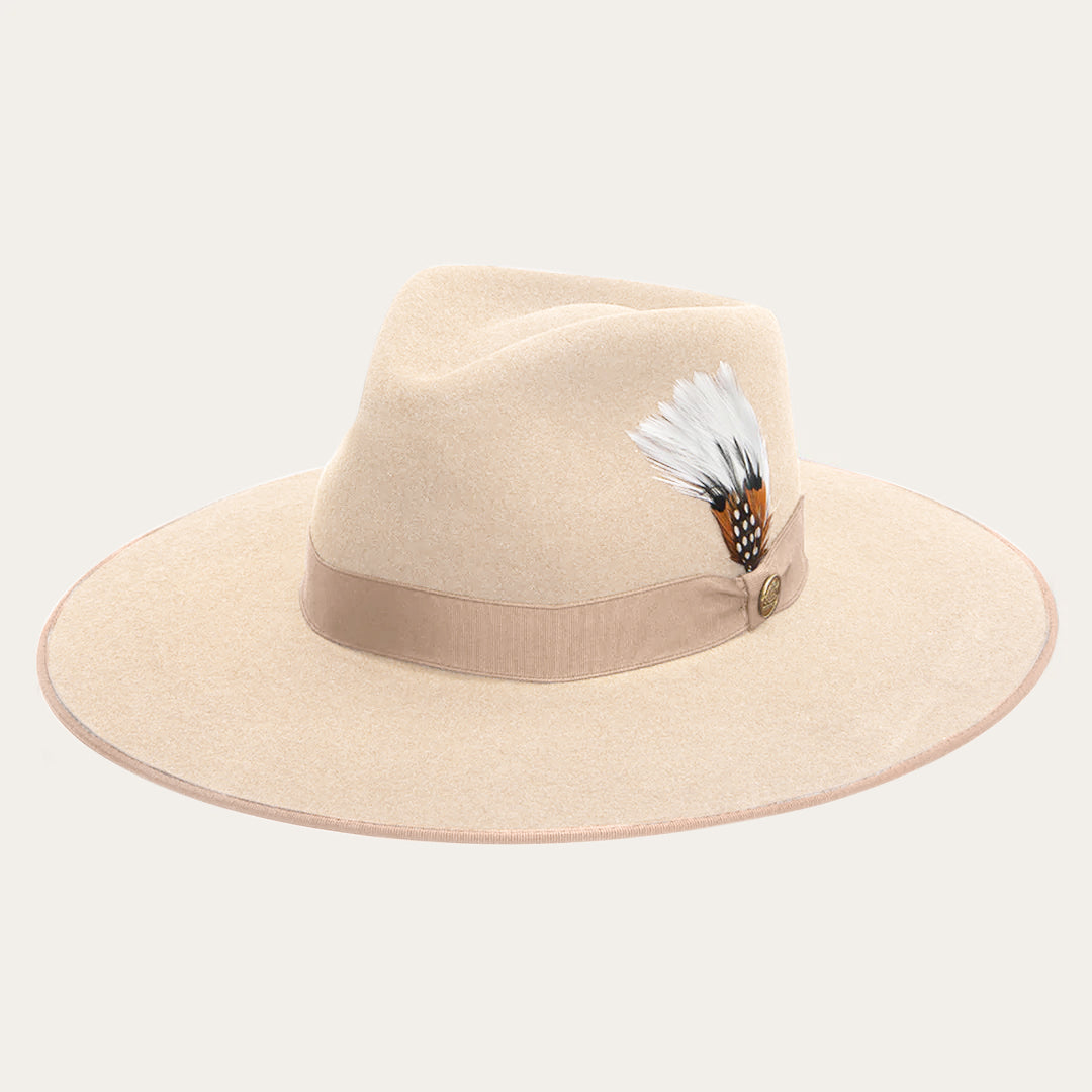 Midtown Wide Flat Brim Hat Bone