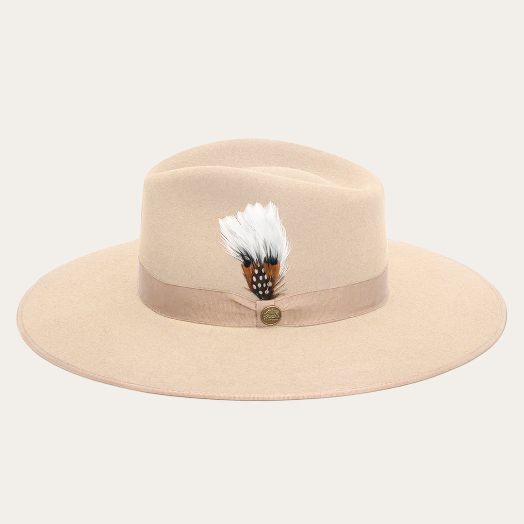 Midtown Wide Flat Brim Hat Bone