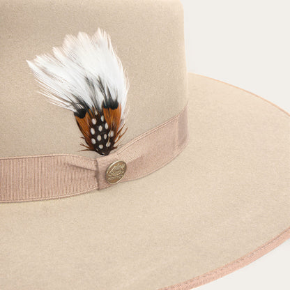 Midtown Wide Flat Brim Hat Bone