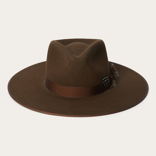 Midtown Wide Flat Brim Hat Oak