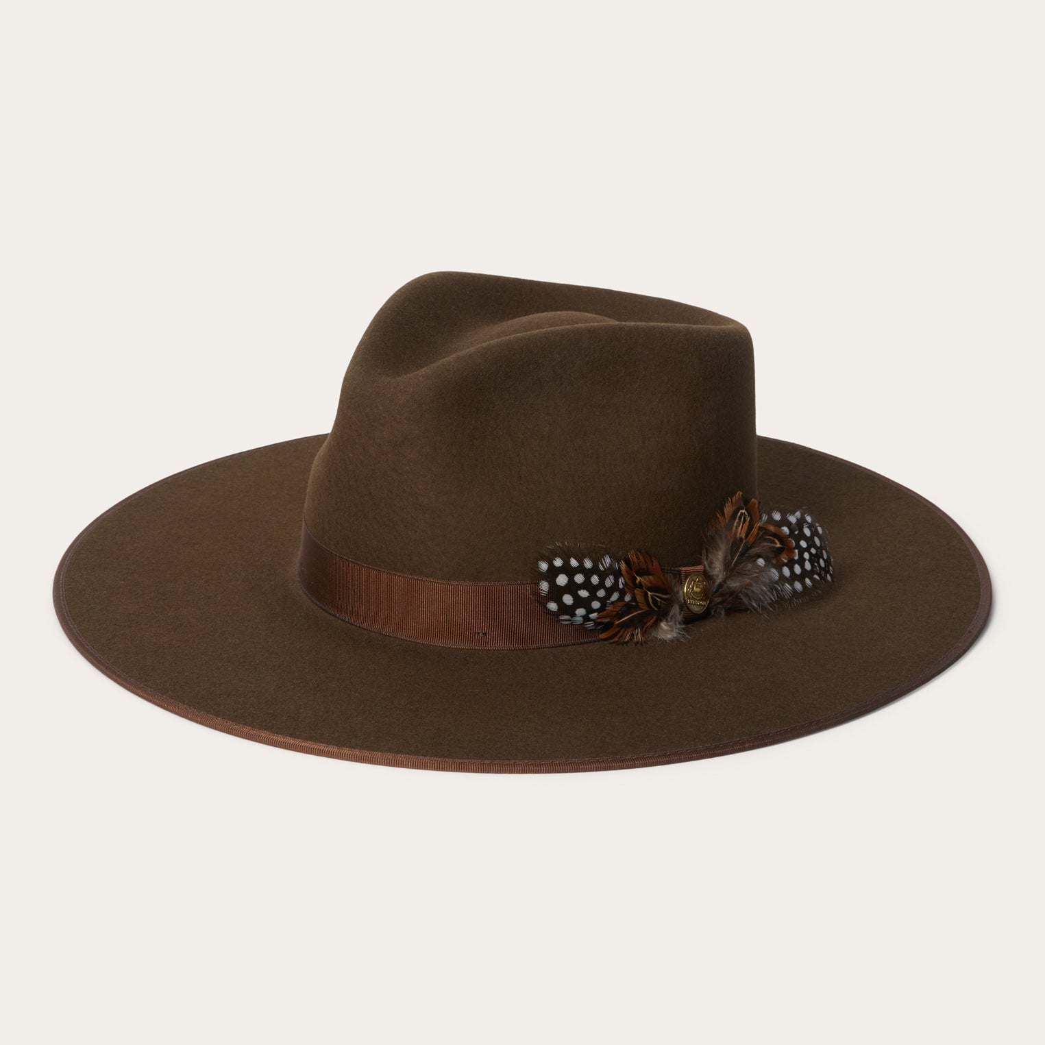 Midtown Wide Flat Brim Hat Oak