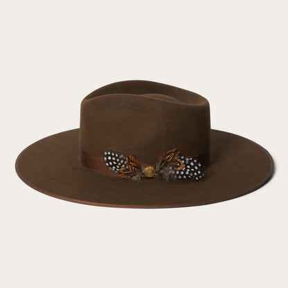 Midtown Wide Flat Brim Hat Oak