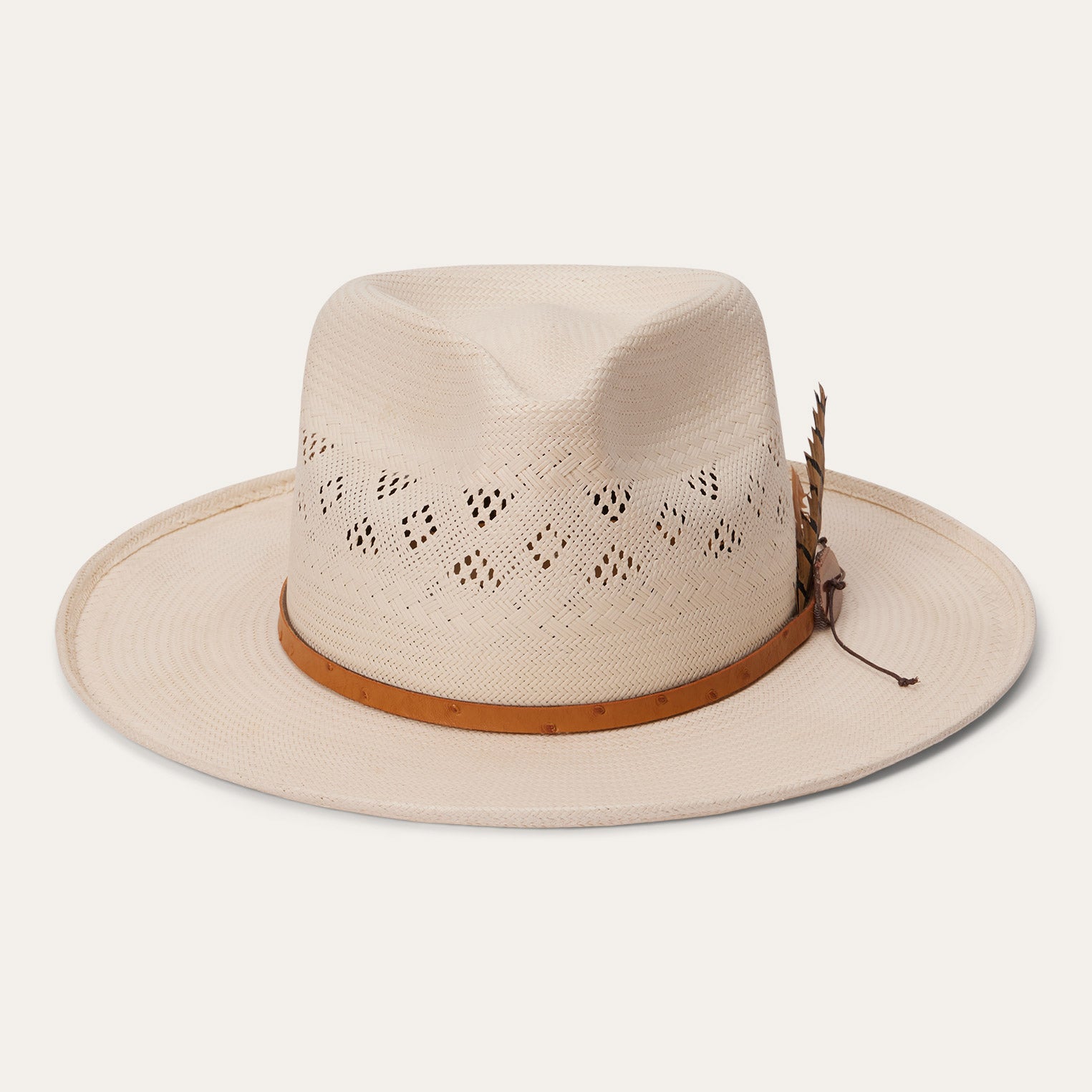 Andromeda Vented Straw Fedora Natural