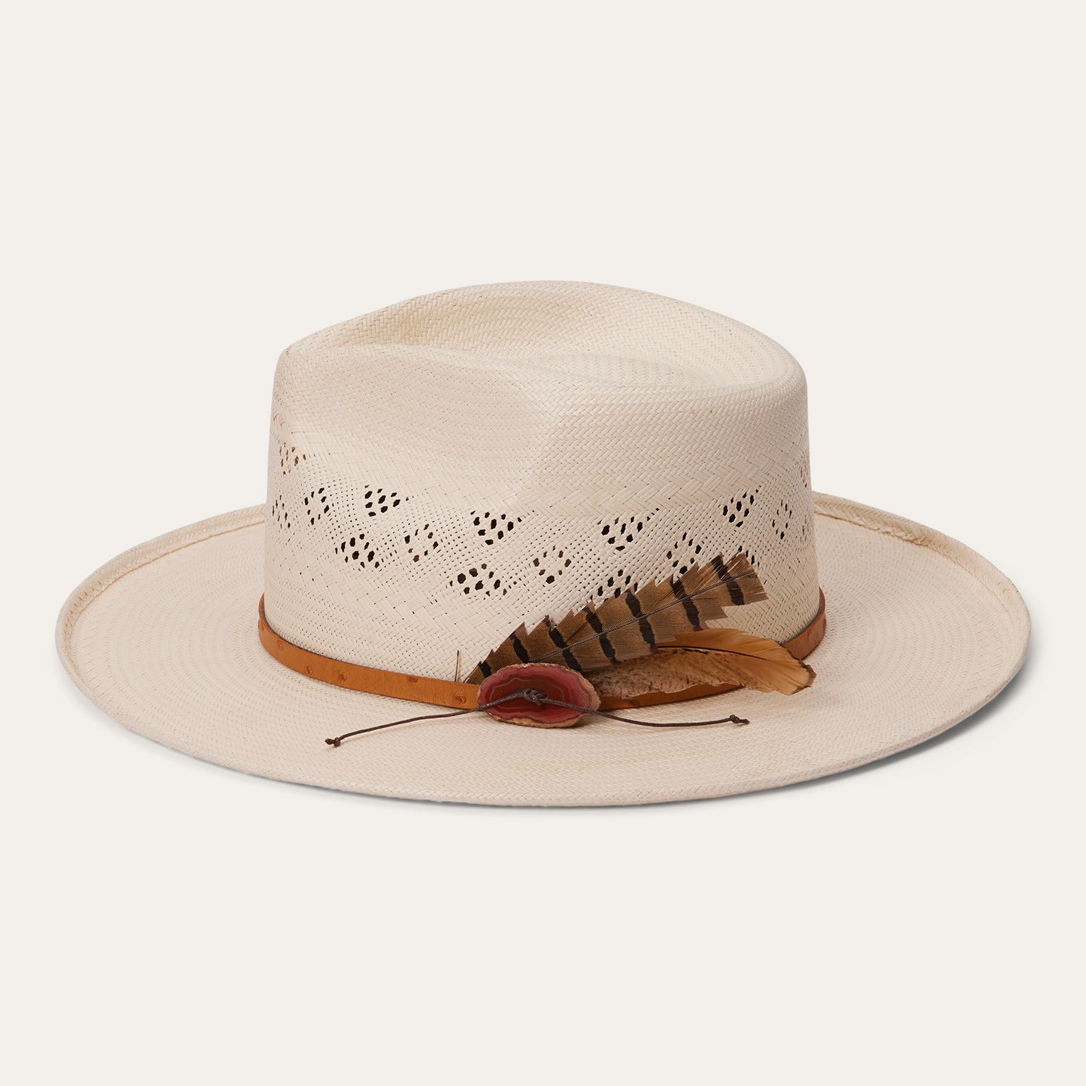 Andromeda Vented Straw Fedora Natural