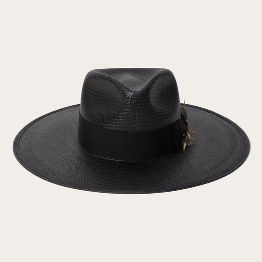 Atacama Straw Fedora Black