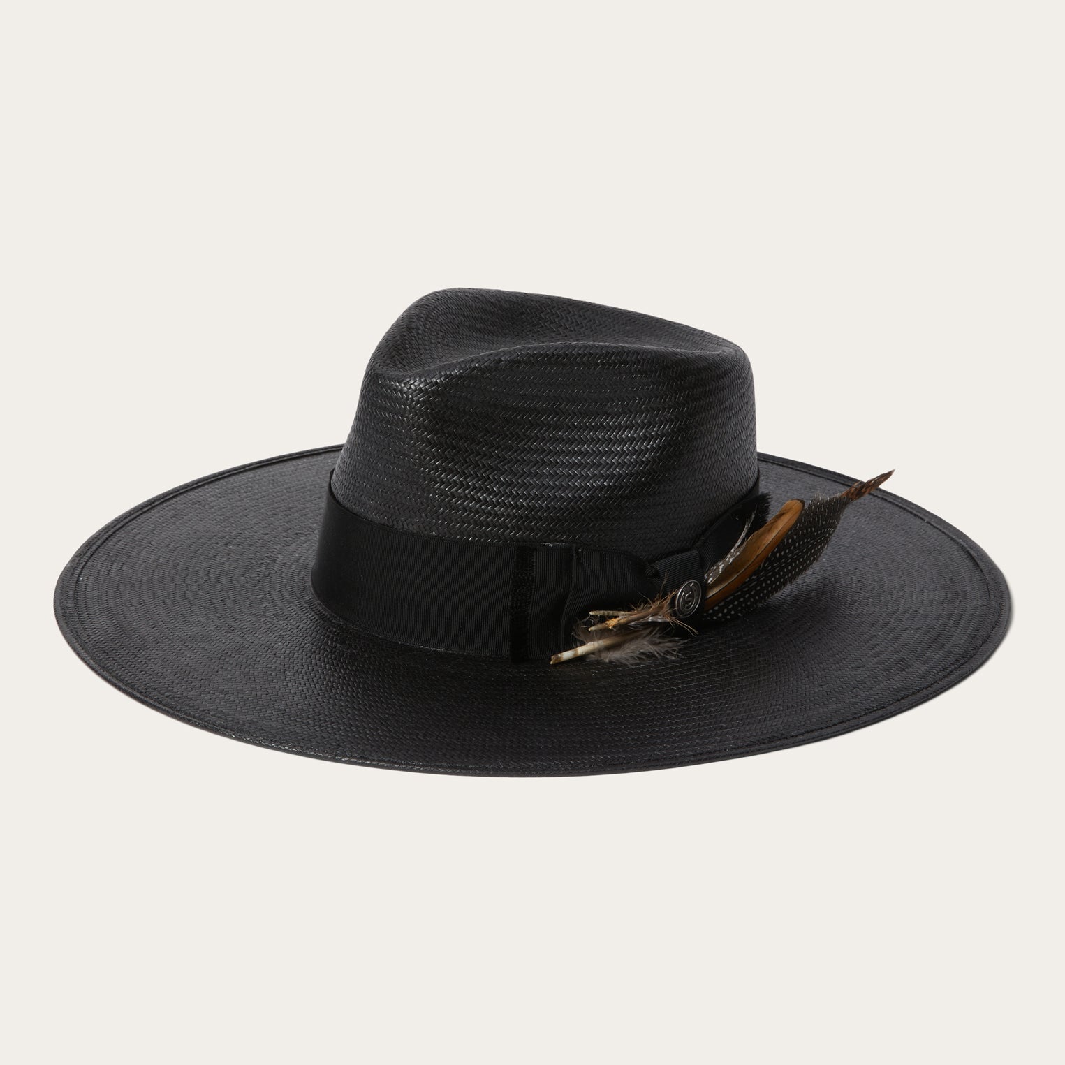 Atacama Straw Fedora Black