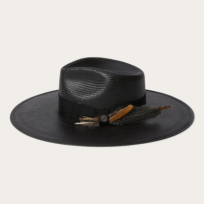 Atacama Straw Fedora Black