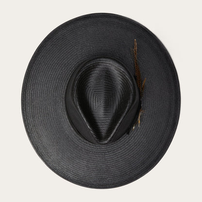 Atacama Straw Fedora Black