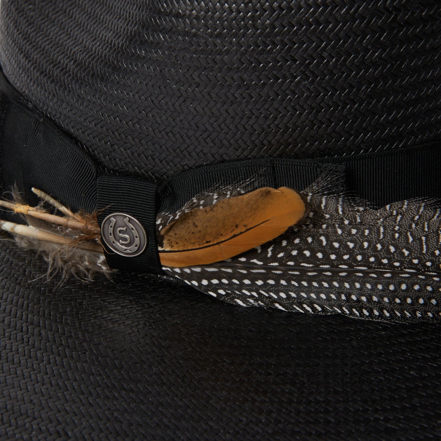 Atacama Straw Fedora Black