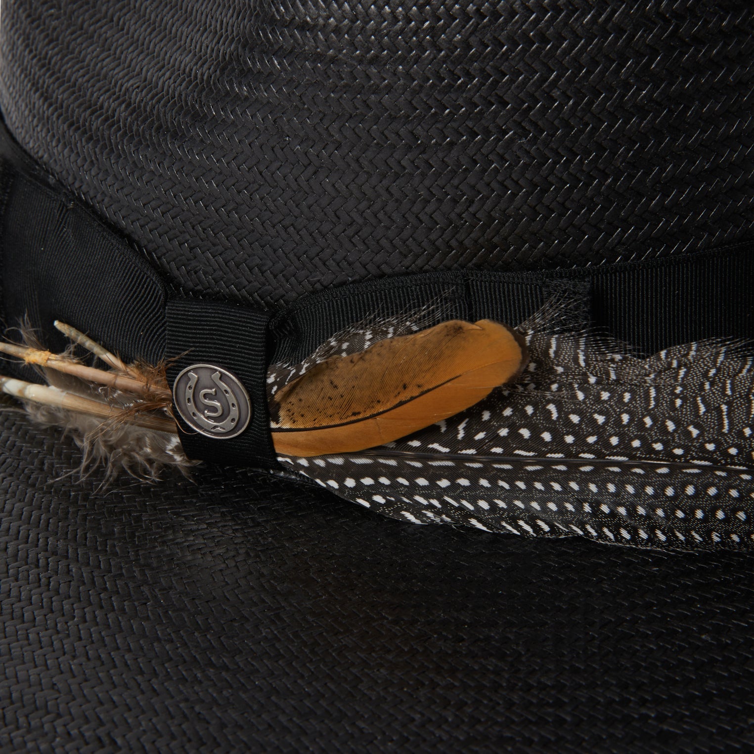 Atacama Straw Fedora Black