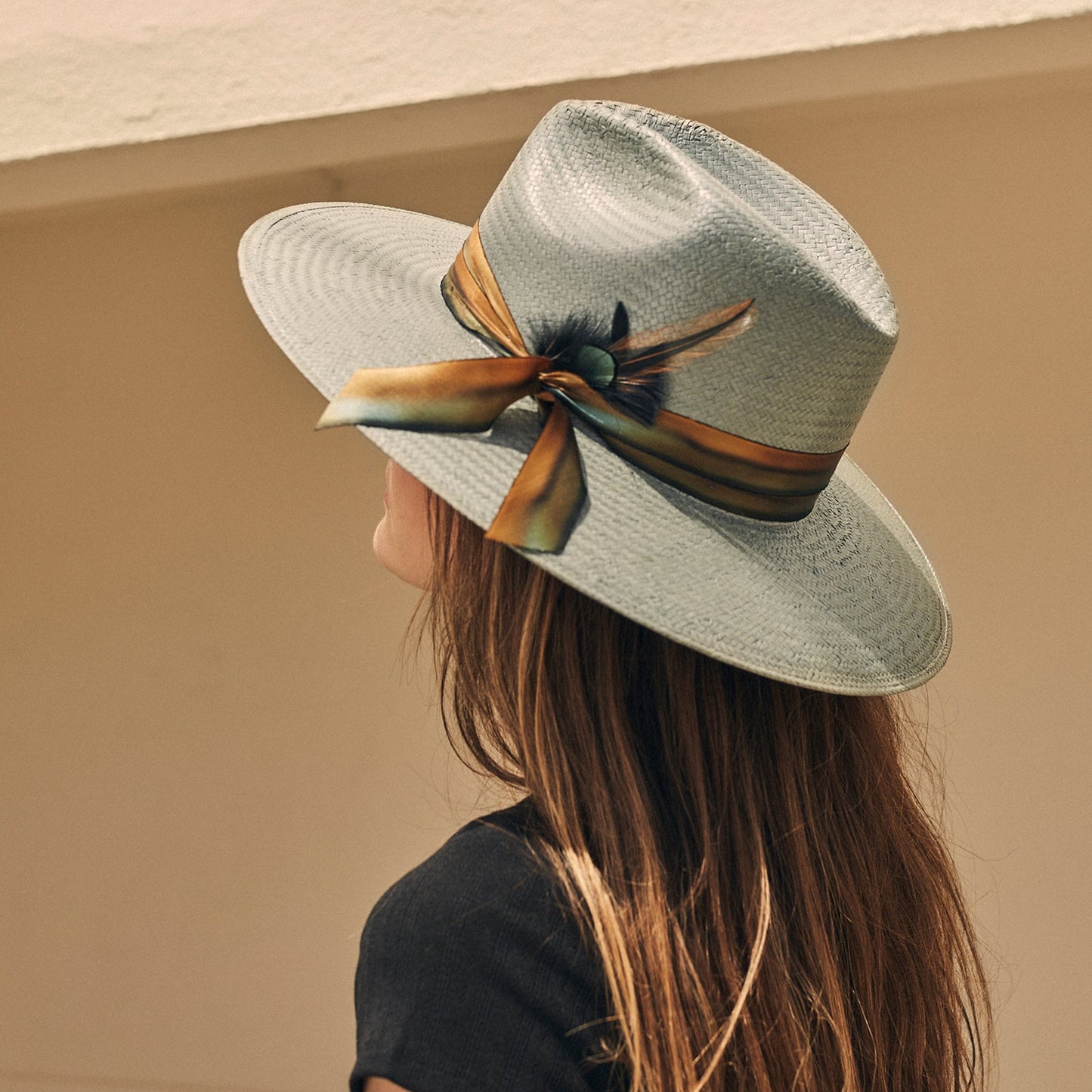 Caelus Straw Fedora Seafoam