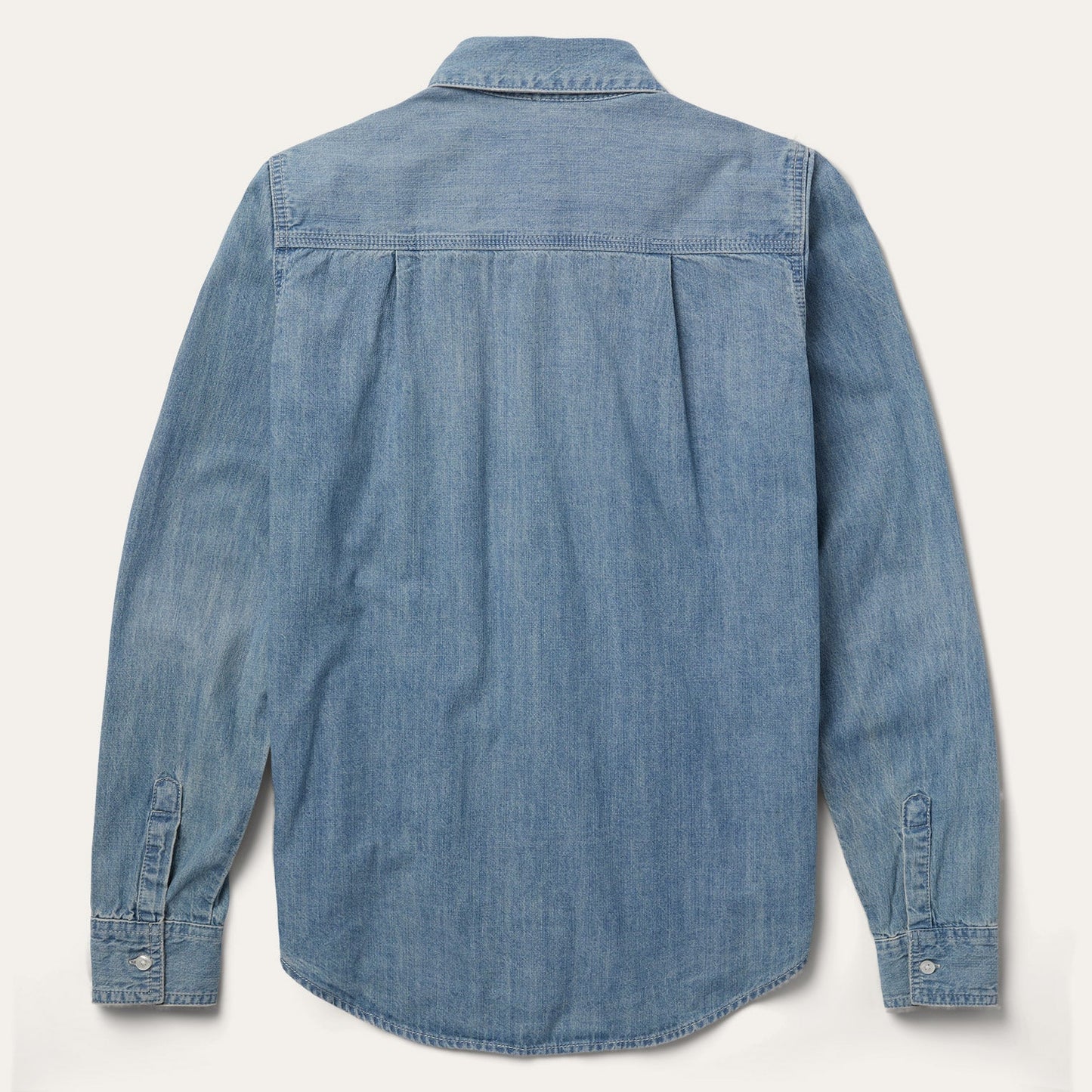 Long-Sleeved Denim Shirt Blue
