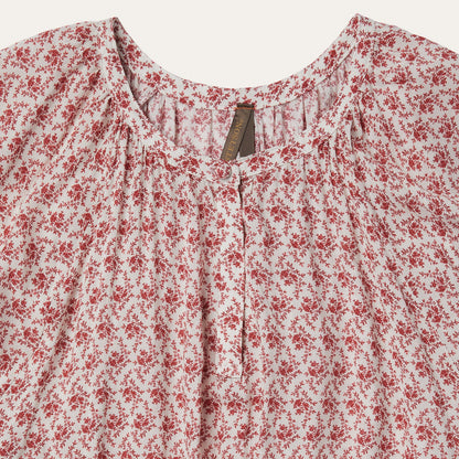 Cottage Floral Dress Red