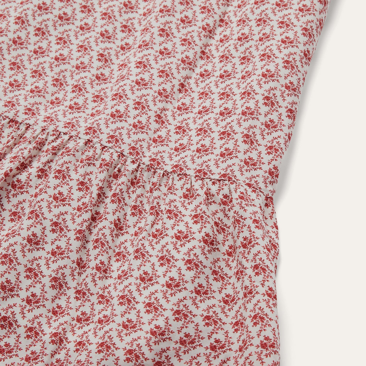 Cottage Floral Dress Red