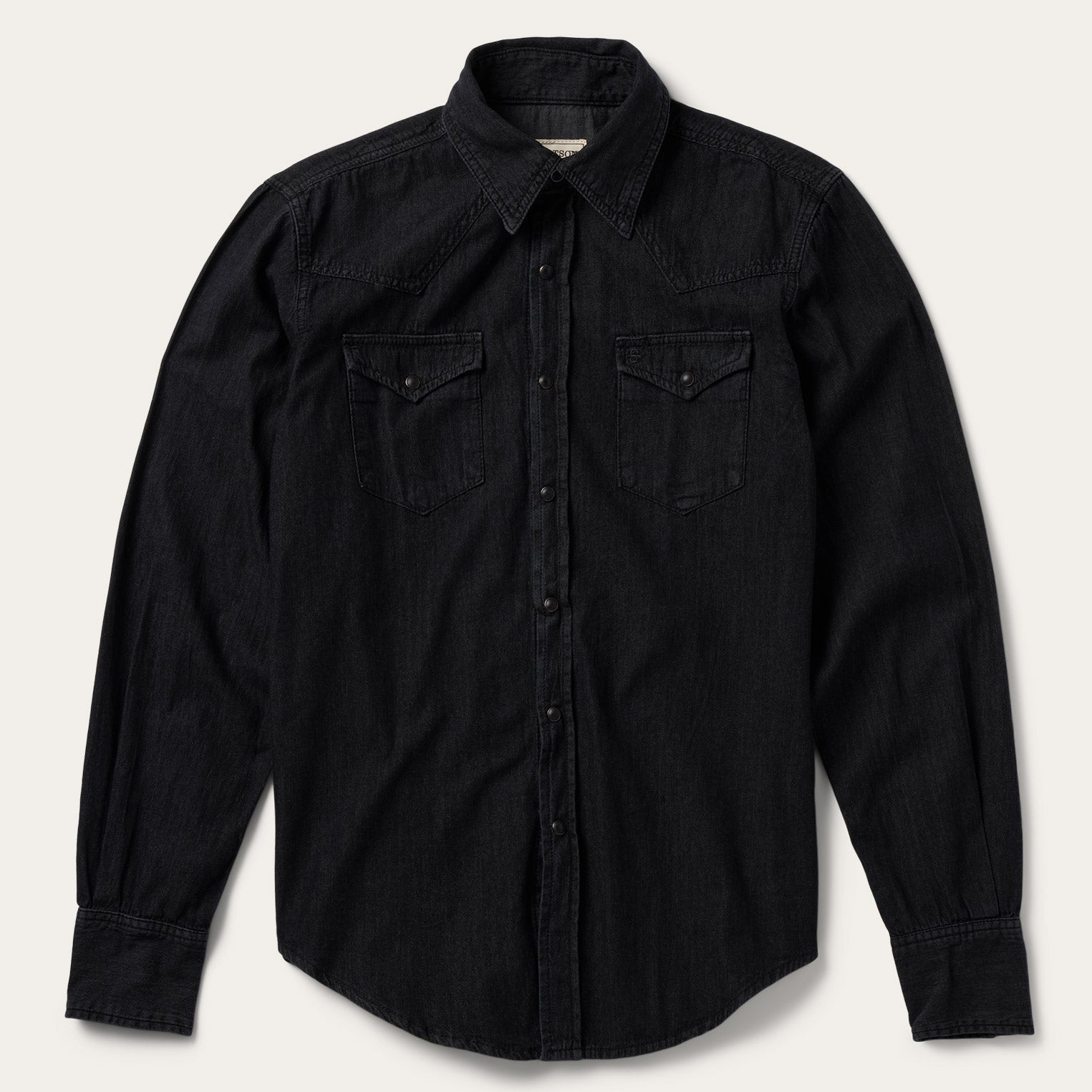 Modern Denim Western Shirt Black