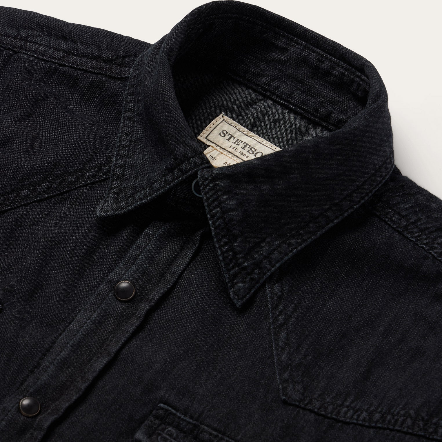 Modern Denim Western Shirt Black