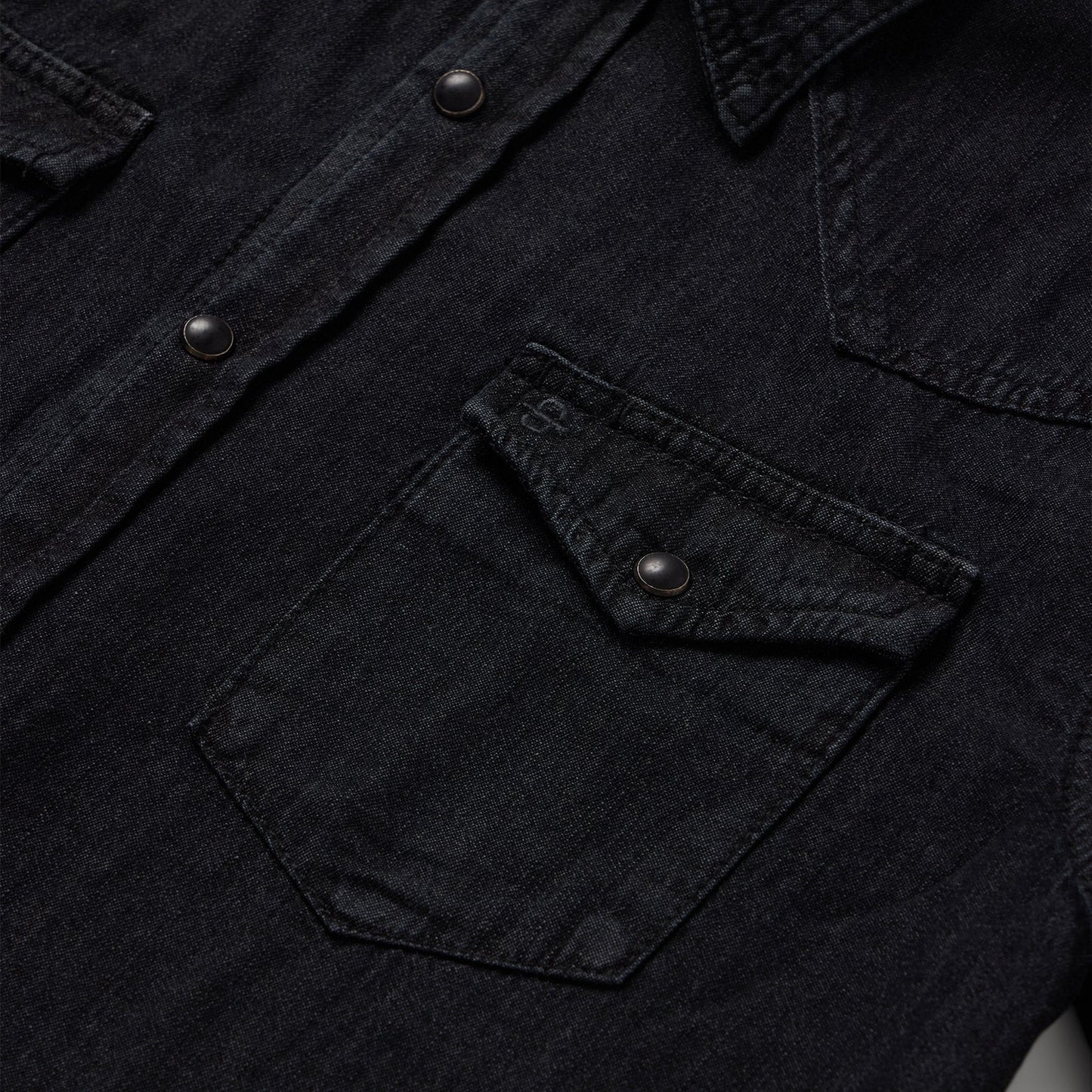 Modern Denim Western Shirt Black