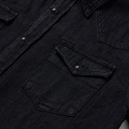 Modern Denim Western Shirt Black