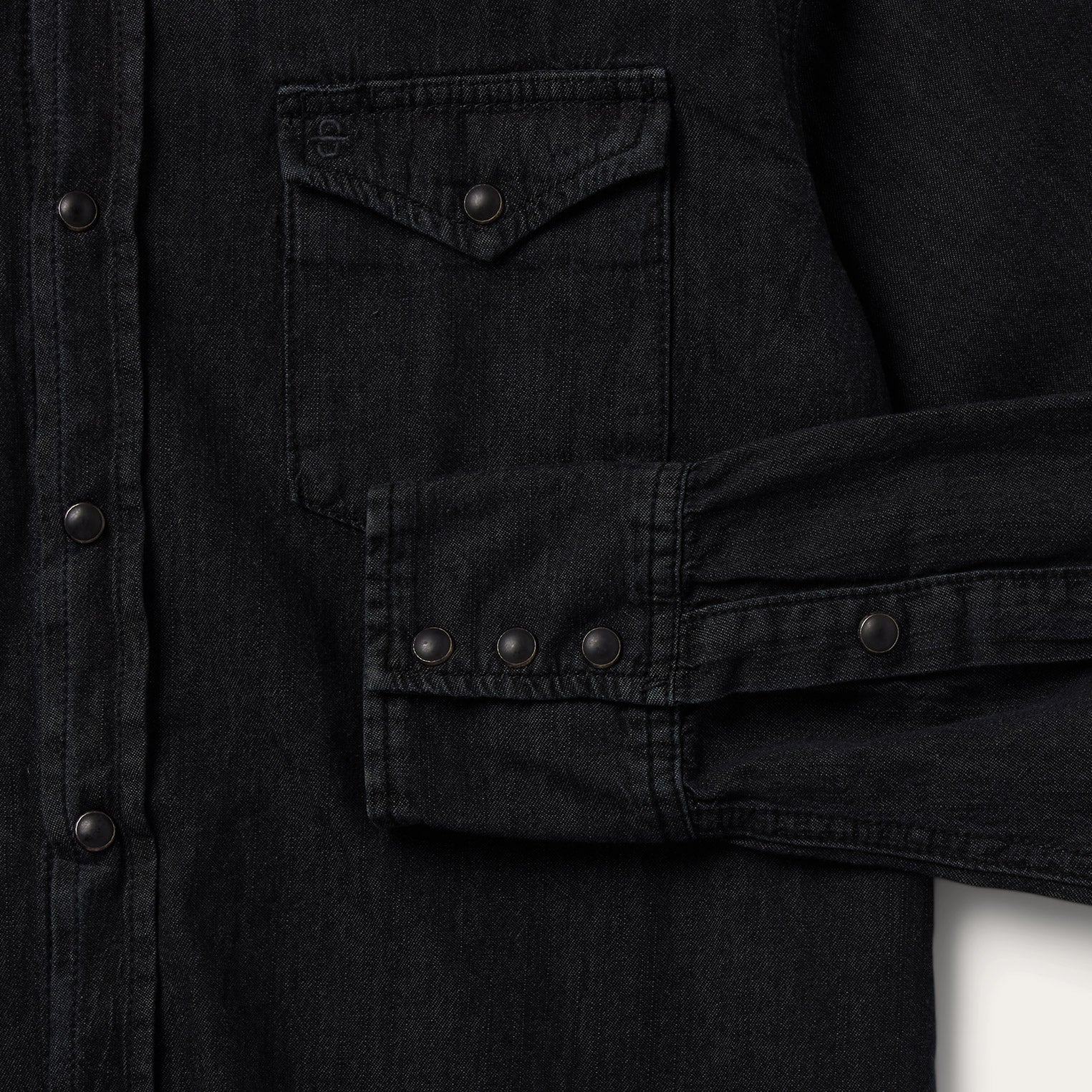 Modern Denim Western Shirt Black