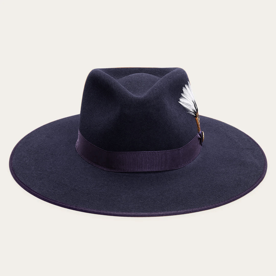 Midtown Wide Flat Brim Hat Navy