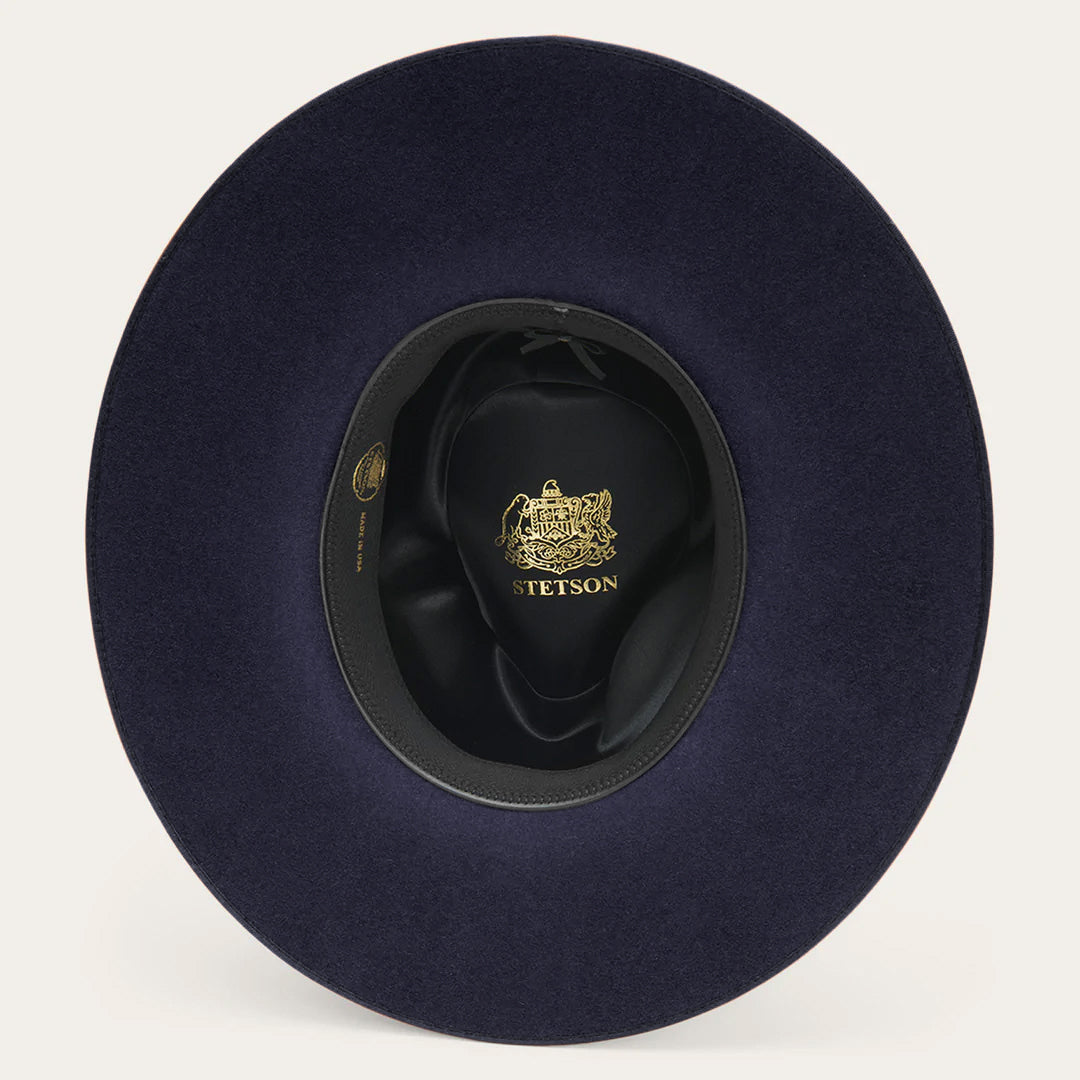 Midtown Wide Flat Brim Hat Navy