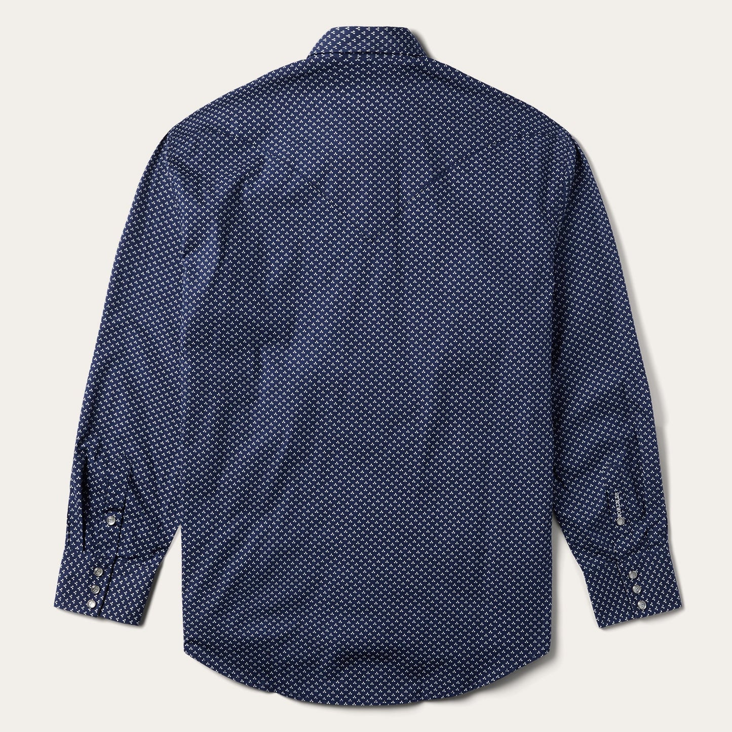 Blue Polaris Geo Print Western Shirt Blue