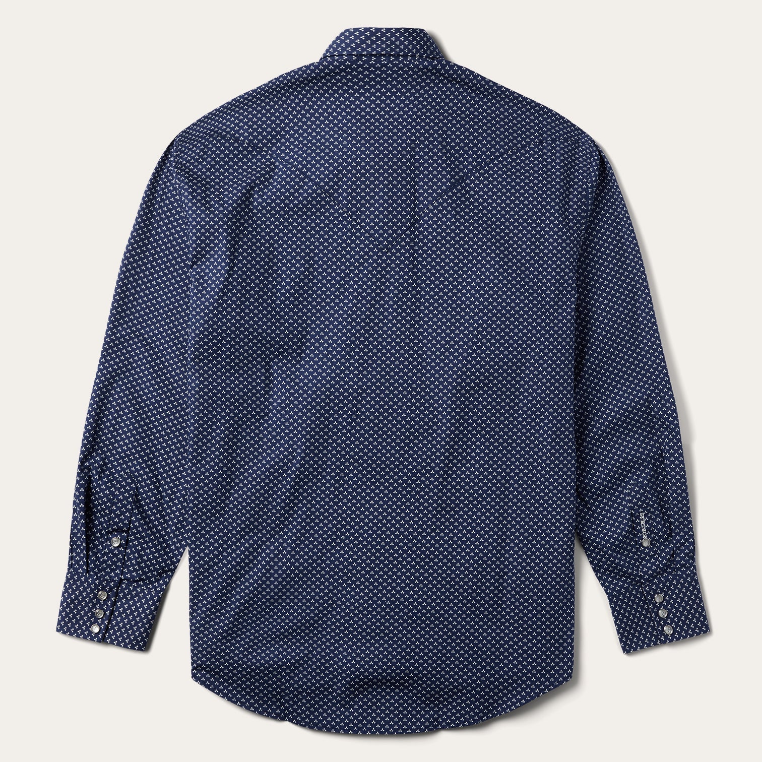 Blue Polaris Geo Print Western Shirt Blue