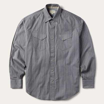 Horseshoe Stripe Print Shirt Grey