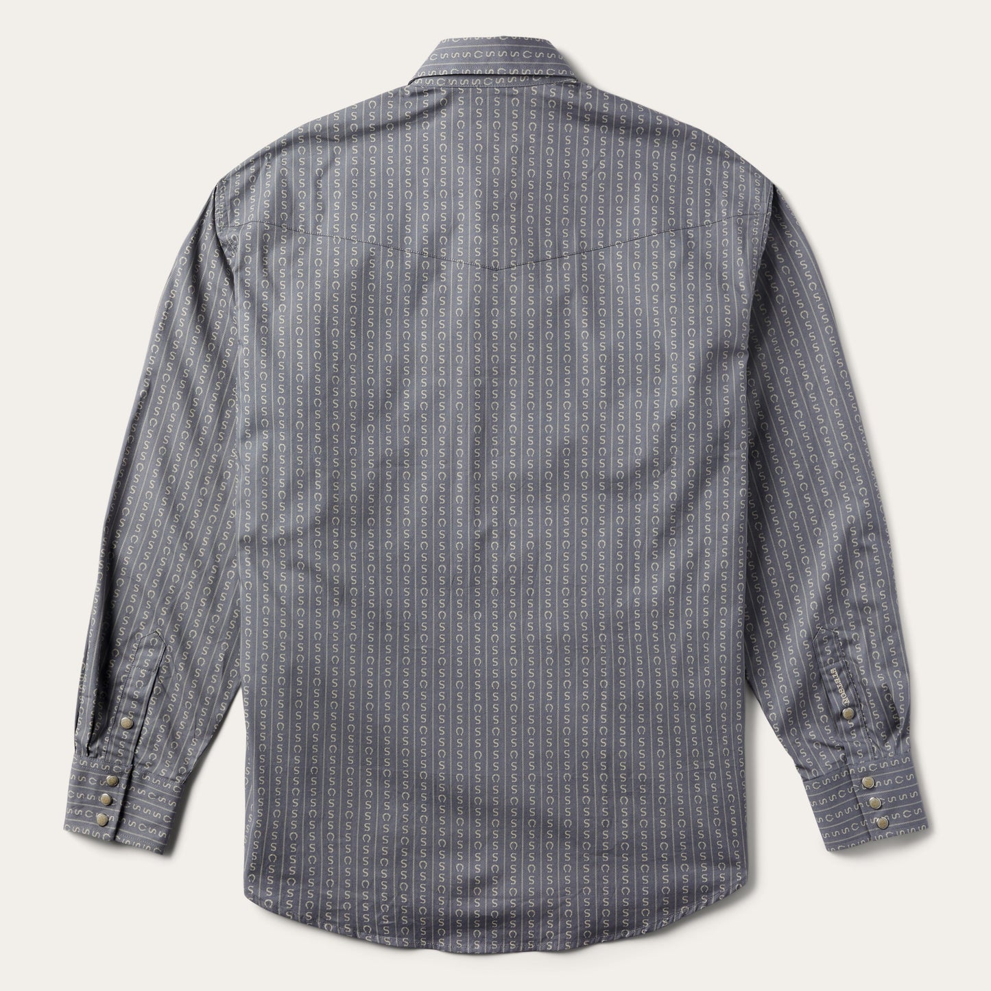 Horseshoe Stripe Print Shirt Grey