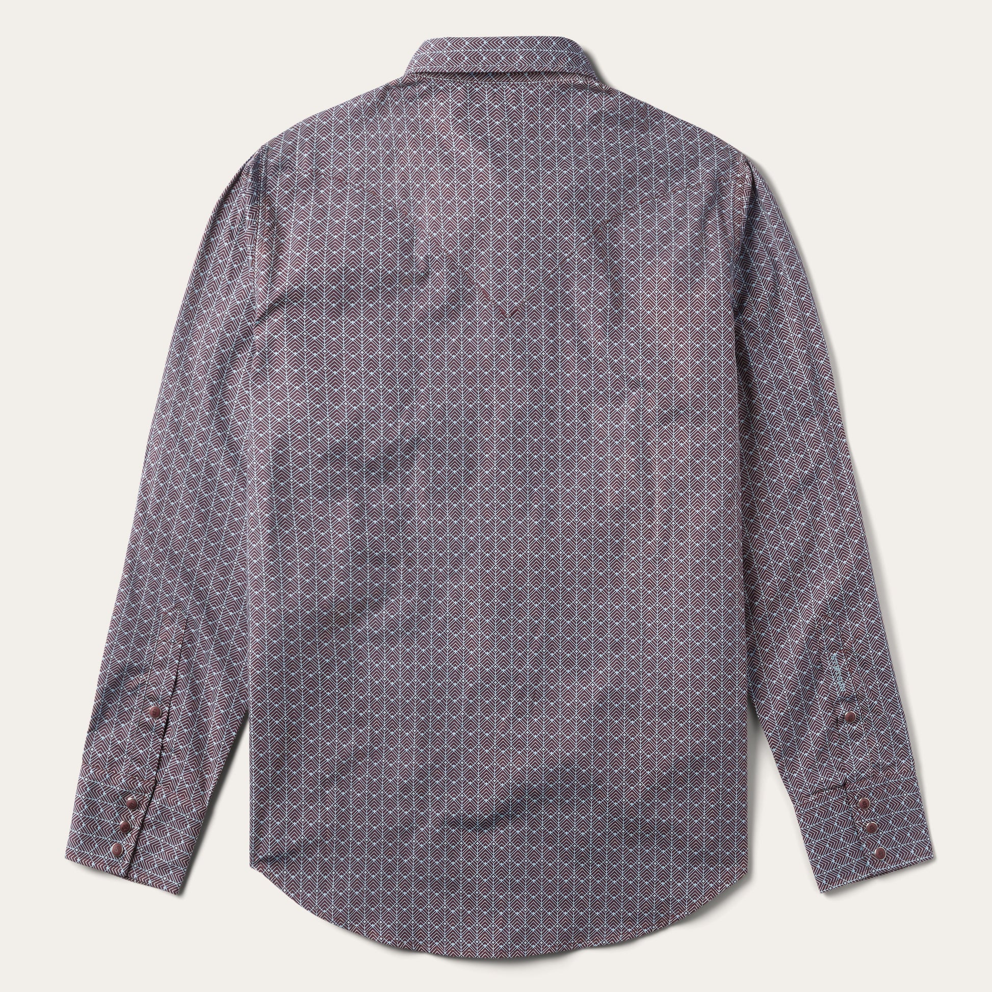 Chevron Grid Shirt Brown