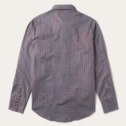 Chevron Grid Shirt Brown