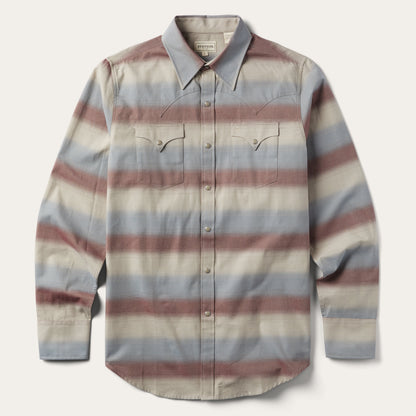 Ombre Stripe Twill Shirt Wine