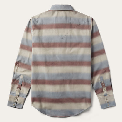 Ombre Stripe Twill Shirt Wine