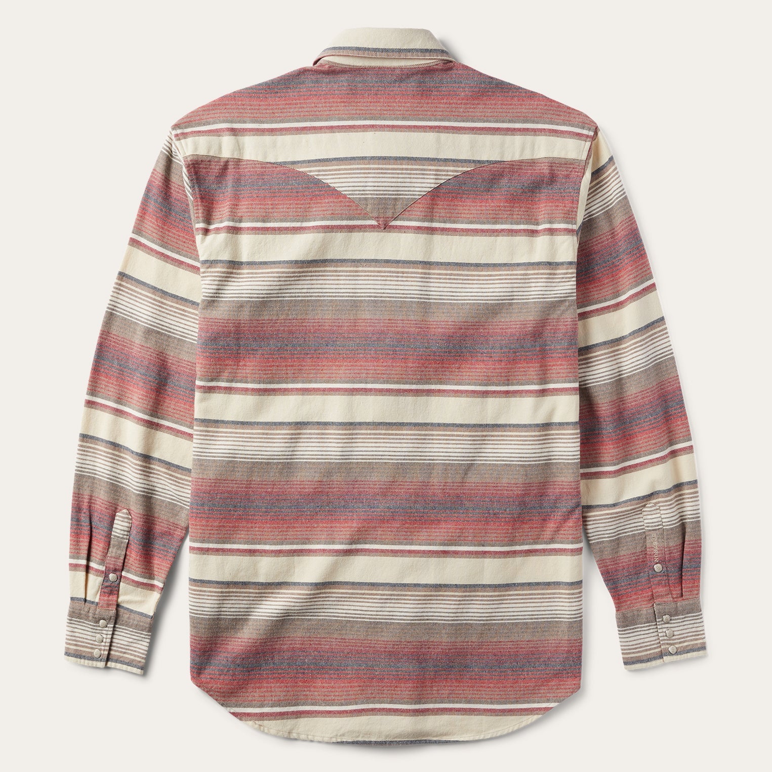 Brushed Twill Striped Shirt Red