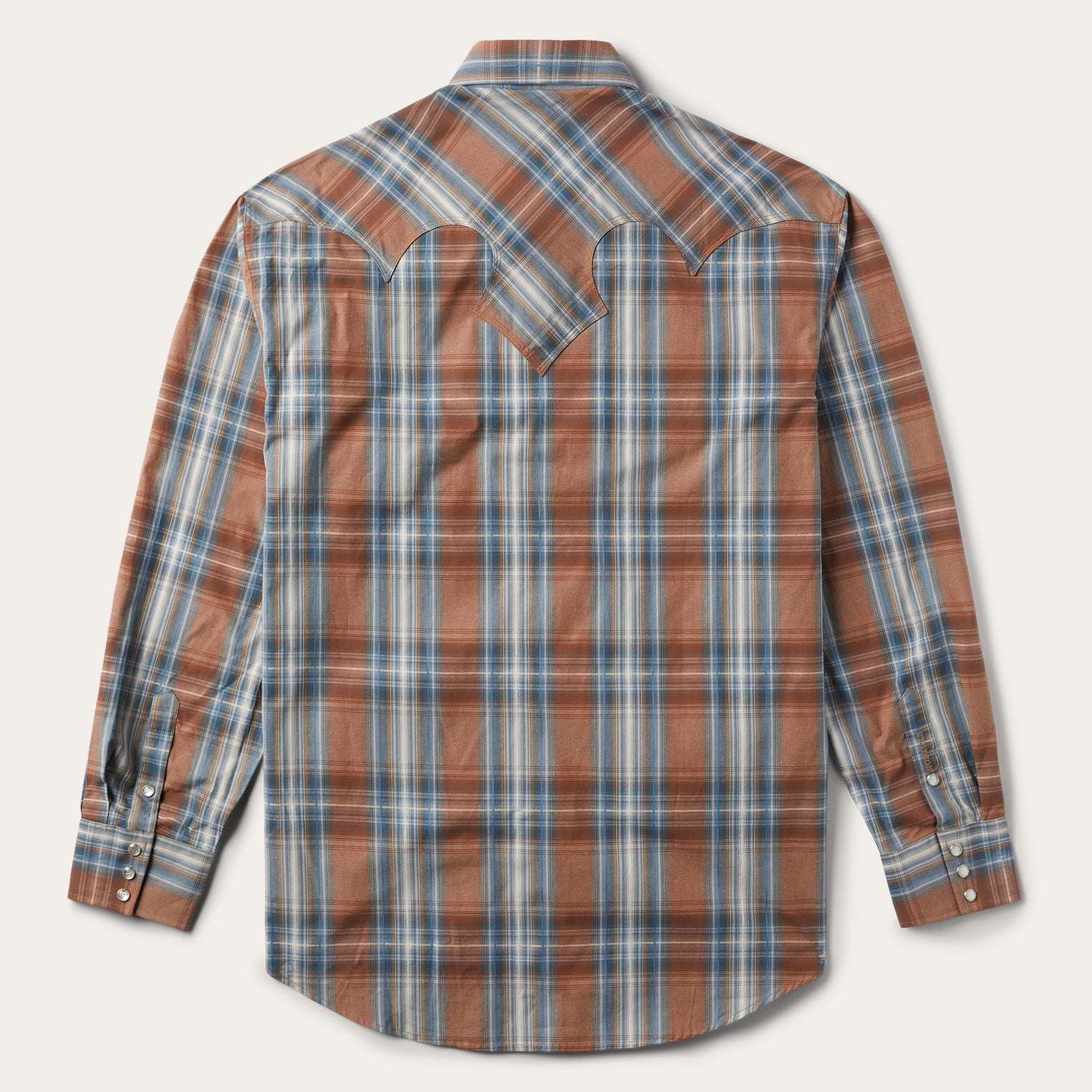 Rustic Plaid Western Shirt Brown