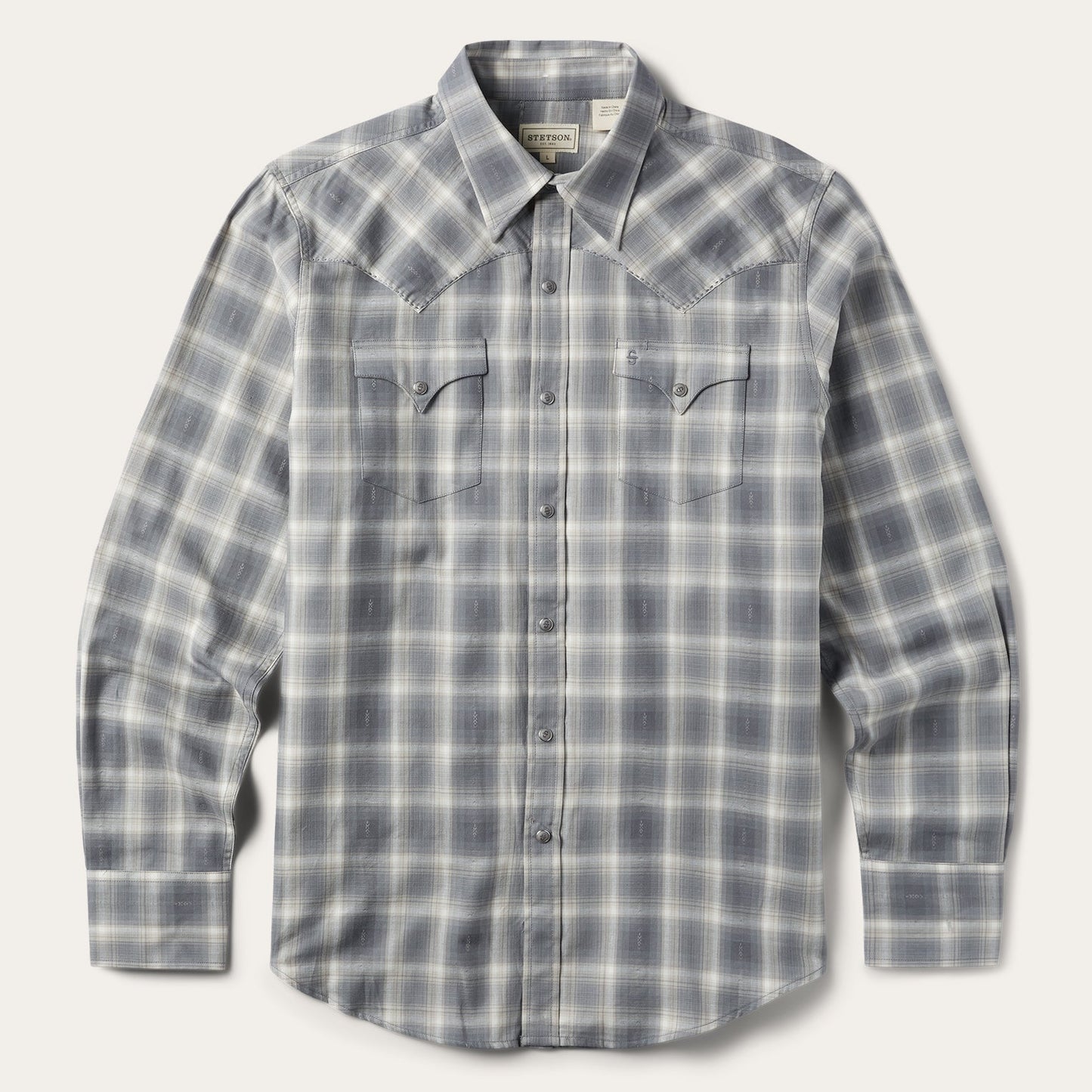 Dobby Twill Plaid Shirt Brown