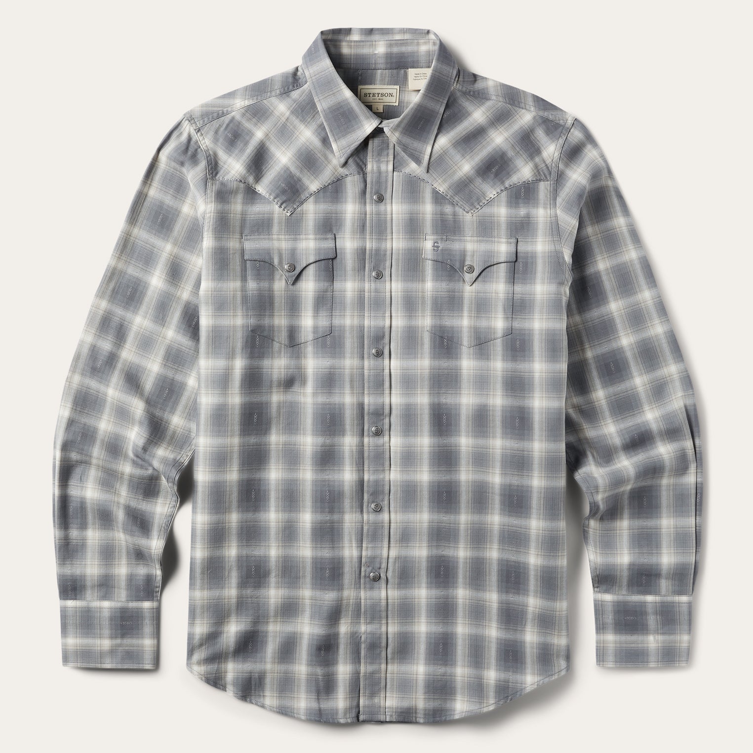 Dobby Twill Plaid Shirt Brown