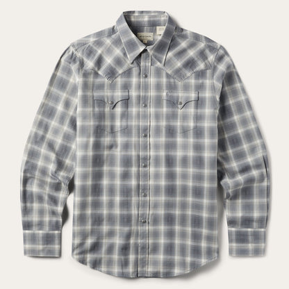 Dobby Twill Plaid Shirt Brown